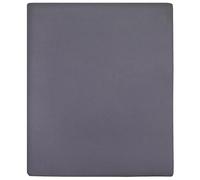 Eleganz Lot de 2 draps-housses en jersey anthracite 140 x 200 cm - Coton respirant et infroissable - Ajustement pour tous les matelas - Pour un sommeil confortable garanti