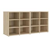 Eleganz Lot de 2 étagères à chaussures, en chêne Sonoma, pour salon, 52,5 x 30 x 50 cm, élégantes et peu encombrantes, pour mettre de l'ordre dans l'entrée