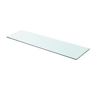 Eleganz Lot de 2 étagères en verre trempé, transparentes, 90 x 25 cm, étagères murales stables pour cuisine, salle de bain et salon, peu encombrantes et durables