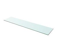 Eleganz Lot de 2 étagères murales en verre trempé - Étagères transparentes - 110 x 25 cm - Parfaites pour la cuisine, la salle de bain et le salon - Résistantes et faciles à nettoyer