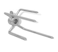 Eleganz Lot de 2 fourchettes à brochettes pour barbecue en acier chromé - durables et inoxydables pour un plaisir de barbecue parfait