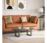 Eleganz Lot de 2 pieds de table basse en forme de U - Anthracite - 30 x (30-31) cm - Acier revêtu par pulvérisation - Stable et durable - Pour salon et bureau