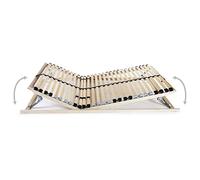 Eleganz Lot de 2 sommiers à lattes, avec 28 lattes 7 zones, 80 x 200 cm, pour un confort de couchage optimal, système à 7 zones pour un soutien orthopédique, idéal pour les lits et accessoires