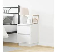 Eleganz Lot de 2 tables de chevet en bois - 39 x 34,5 x 50 cm - Peu encombrantes et stables - Parfait pour chambre à coucher et chambre d'amis - Blanc