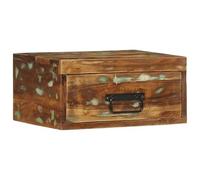 Eleganz Lot de 2 tables de chevet en bois recyclé massif - Tables de chevet rustiques pour chambre à coucher avec espace de rangement - Style rural et durabilité pour une ambiance chaleureuse