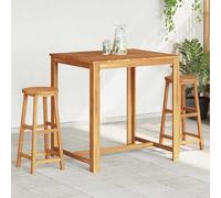 Eleganz Lot de 2 tabourets de bar en bois massif d'acacia - Chaises de jardin de qualité supérieure traitées à l'huile pour plus de durabilité et de naturel - Parfait pour la terrasse, le jardin ou le