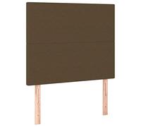 Eleganz Lot de 2 têtes de lit en tissu marron foncé 80 x 5 x 78/88 cm - Revêtement de lit de qualité supérieure pour chambre à coucher, durable et élégant - Complément parfait à votre lit