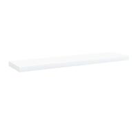 Eleganz Lot de 4 étagères à livres - Blanc - 40 x 10 x 1,5 cm - Systèmes d'étagères en bois - Peu encombrants et stables - Idéal pour les petites pièces et les salons