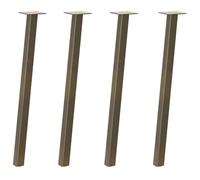 Eleganz Lot de 4 pieds de table en acier naturel pour tables basses, hauteur 72 cm, pieds de table de qualité supérieure et durables pour les grandes constructions
