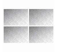 Eleganz Lot de 4 plaques ondulées en aluminium - Antidérapantes - 60 x 40 cm - Tôles métalliques pour garage, atelier et industrie - Durable et stable