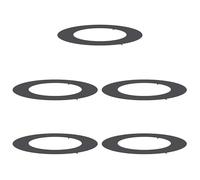 Eleganz Lot de 5 anneaux plats en acier - Diamètre : 50/80 cm - Noir - Durable et résistant aux intempéries - Pour l'entretien du jardin, idéal pour protéger les arbres