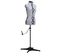 Eleganz Mannequin de couture réglable femme gris S taille 33-40 - Rangement de vêtements en polyester et ABS, durable et peu encombrant pour armoire ou atelier de couture