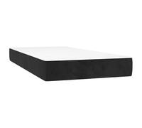 Eleganz Matelas à ressorts ensachés 90 x 190 x 20 cm en velours noir - Confort de qualité supérieure pour un sommeil réparateur, idéal pour les petits espaces et les chambres d'hôtes