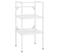 Eleganz Meuble de lavabo de salle de bain, blanc, 40 x 38 x 83 cm, fer revêtu par pulvérisation, base de lavabo stable pour salle de bain moderne, durable et facile à monter