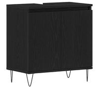 Eleganz Meuble de salle de bain, en chêne noir, 58 x 33 x 60 cm, en bois dérivé du bois, avec espace de rangement, moderne et durable, pour les petits espaces
