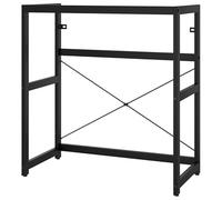 Eleganz Meuble de salle de bain moderne en fer revêtu par pulvérisation - Noir - Solution de rangement stable pour lavabo