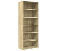 Eleganz Meuble haut en chêne Sonoma 70 x 41 x 185 cm, meuble de salon, en matériau dérivé du bois, solution de rangement pour petits espaces, design moderne