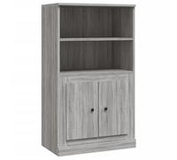 Eleganz Meuble haut gris Sonoma 60 x 35,5 x 103,5 cm - Armoire de salon moderne en bois - Peu encombrant et élégant pour les petites pièces - Ensemble de meubles de salon