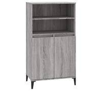Eleganz Meuble haut gris Sonoma 60 x 36 x 110 cm - Ensemble de meubles de salon modernes en bois - Peu encombrant et élégant pour les petites pièces