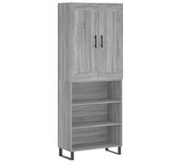 Eleganz Meuble haut gris Sonoma 69,5 x 34 x 180 cm - Ensemble de meubles de salon modernes en bois - Peu encombrant et élégant pour les petits espaces