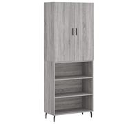 Eleganz Meuble haut gris Sonoma 69,5 x 34 x 180 cm - Ensemble de meubles de salon modernes en bois - Peu encombrant et élégant pour les petits espaces