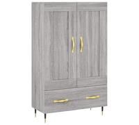 Eleganz Meuble haut gris Sonoma - En bois - Étagère moderne - 69,5 x 31 x 115 cm - Meuble élégant pour salon - Peu encombrant et durable