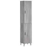 Eleganz Meuble haut gris Sonoma - Ensemble de meubles de salon en matériau dérivé du bois - 34,5 x 34 x 180 cm - Moderne et peu encombrant - Pour les petits appartements