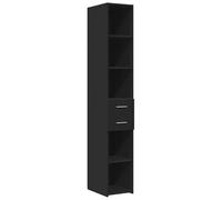 Eleganz Meuble haut noir - Ensemble de meubles de salon en bois - 30 x 42,5 x 185 cm - Meuble de rangement élégant pour salon moderne