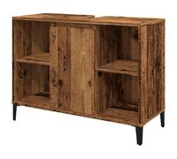 Eleganz Meuble sous-lavabo, aspect bois ancien, 80 x 33 x 60 cm, ensemble de meubles de salle de bain, en matériau à base de bois et métal, design élégant et stable, pour salle de bain moderne