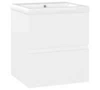 Eleganz Meuble sous lavabo avec bac encastrable, en bois blanc, ensemble de meubles de salle de bain pour salle de bain moderne, peu encombrant et durable