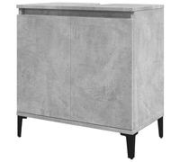 Eleganz Meuble sous-lavabo, gris béton, 58 x 33 x 60 cm, ensemble de meubles de salle de bain, en bois et métal, élégant, peu encombrant, pour toilettes d'invités ou petite salle de bain