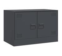 Eleganz Meuble TV anthracite 67 x 39 x 44 cm en acier laminé à froid - Support de haut-parleur moderne pour salon, durable et peu encombrant