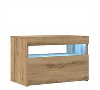Eleganz Meuble TV avec lumières LED en bois - 60 x 35 x 40 cm - Chêne artisanal - Moderne - Pour le salon - Peu encombrant et élégant