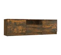 Eleganz Meuble TV, chêne fumé, 140 x 35 x 40 cm, en matériau dérivé du bois, moderne, haut-parleur pour salon, durable et peu encombrant