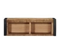 Eleganz Meuble TV en bois de manguier rugueux, massif et naturel - 80 x 30 x 25 cm, idéal pour les systèmes d'étagères dans les pièces à vivre modernes