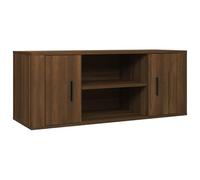 Eleganz Meuble TV, marron, aspect chêne, 100 x 35 x 40 cm, en matériau dérivé du bois, étagère élégante et stable, pour haut-parleurs et médias, peu encombrant, pour salon et divertissement à domicile