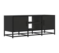 Eleganz Meuble TV noir 100 x 35 x 41 cm en bois et métal - Armoire haut-parleur moderne pour salon, durable et peu encombrant
