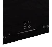 Eleganz Plaque de cuisson à induction, 77 cm, avec 4 plaques et contrôle tactile, en verre résistant à la chaleur, 7000 W, idéale pour les cuisines modernes et les familles nombreuses