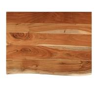 Eleganz Plateau de lavabo 80 x 60 x 3,8 cm en bois massif d'acacia avec surface naturelle - Plateau de table rectangulaire pour salle de bain, durable et respectueux de l'environnement