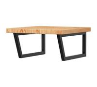 Eleganz Plateau de lavabo avec support en acier et bois de chêne - Ensemble de meubles de salle de bain - Plateau de lavabo stable et durable pour salle de bain moderne - Montage facile et design