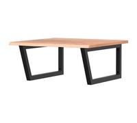 Eleganz Plateau de lavabo avec support en acier et bois de chêne massif - Ensemble de meubles de salle de bain pour lavabo, durable et élégant