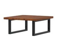 Eleganz Plateau de lavabo avec support en acier et chêne massif - Ensemble de meubles de salle de bain modernes pour une solution durable et élégante