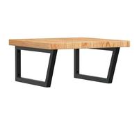 Eleganz Plateau de lavabo avec support en acier et chêne massif - Ensemble de meubles de salle de bain en chêne massif avec lasure - Durable et élégant