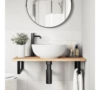 Eleganz Plateau de lavabo en bois d'acacia massif (non traité) 100 x 40 x 2 cm - Meubles de salle de bain naturels pour un design rustique - Durable et respectueux de l'environnement