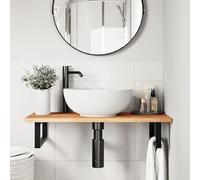 Eleganz Plateau de lavabo en bois massif d'acacia huilé, 60 x 40 x 2 cm, naturel et durable, pour ensembles de meubles de salle de bain