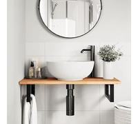 Eleganz Plateau de lavabo en bois massif d'acacia, traité à l'huile, 60 x 40 x 2 cm, durable et facile d'entretien, pour salle de bain moderne, look naturel pour une ambiance élégante