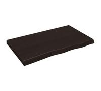 Eleganz Plateau de lavabo en chêne massif 100 x 60 cm - Marron foncé - Pour salle de bain et salle de bain - Durable et élégant