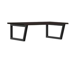 Eleganz Plateau de lavabo en chêne massif avec support - Acier et surface foncée - Ensemble de meubles de salle de bain pour un design moderne et une longue durée de vie