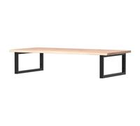 Eleganz Plateau de lavabo en chêne massif avec support en acier - Ensemble de meubles de salle de bain pour un design moderne et une esthétique naturelle