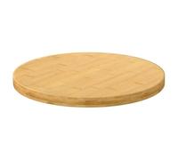 Eleganz Plateau de table Ø 50 x 2,5 cm en bambou avec vernis - Rond, stable et respectueux de l'environnement - Parfait pour la cuisine, le jardin ou le balcon